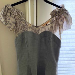 Rebecca Taylor Grey slim fit knee length dress - 0